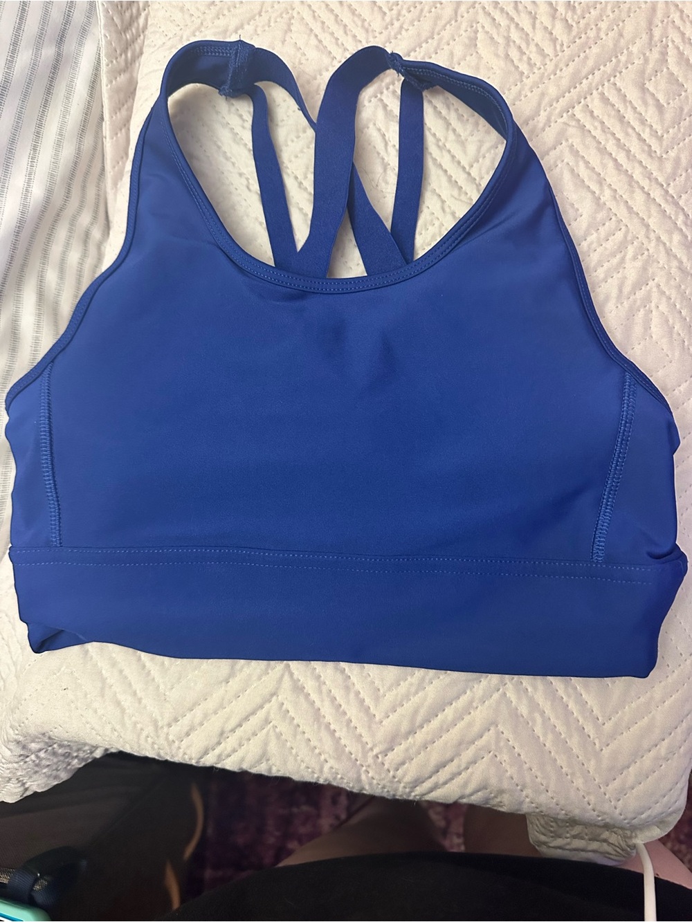 DSG Strappy Racerback Sports Bra in Royal Blue